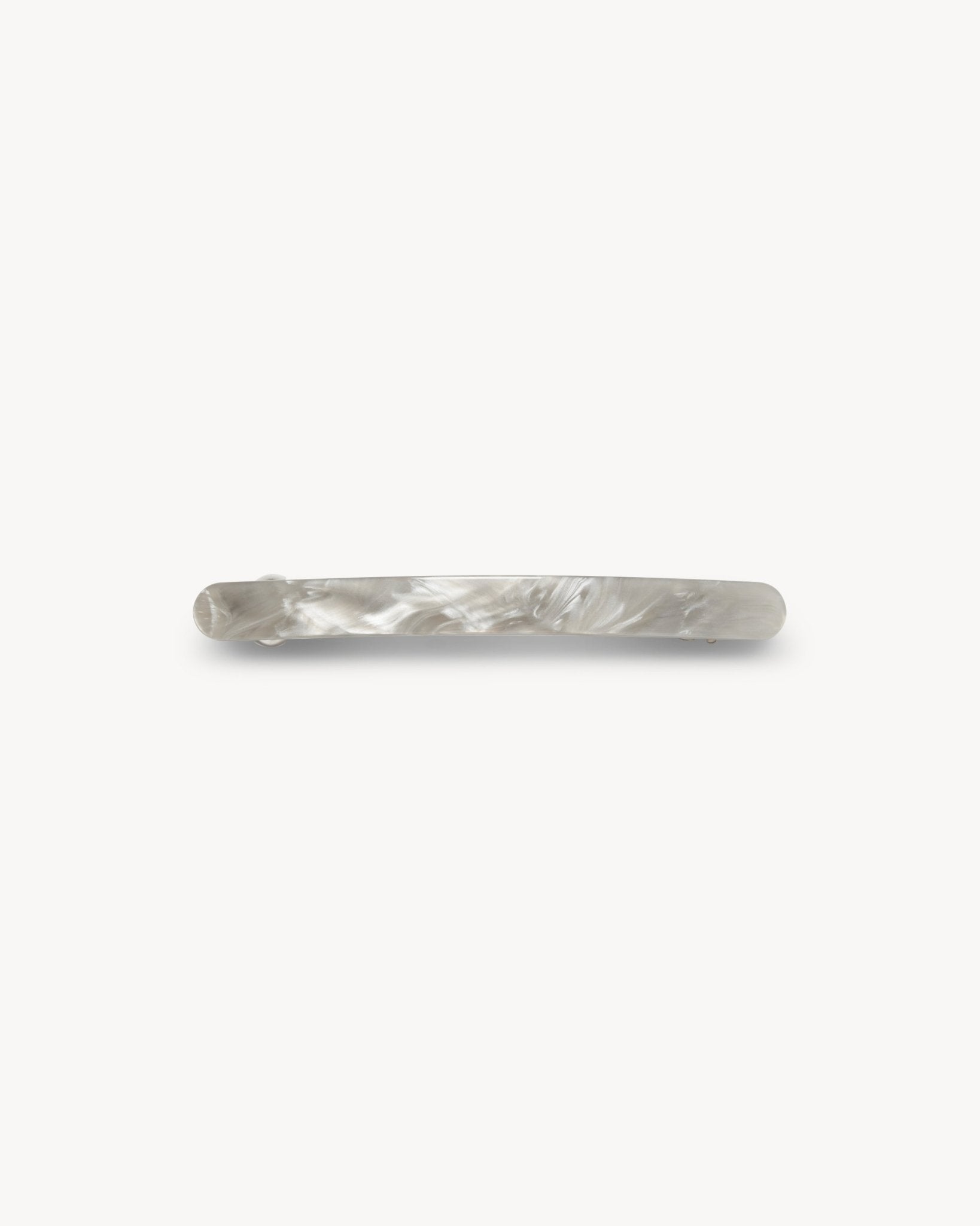 Slim Paris Barrette in Grey Shell