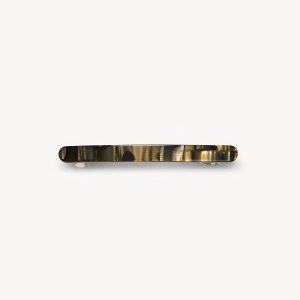 Slim Paris Barrette in Midnight Horn