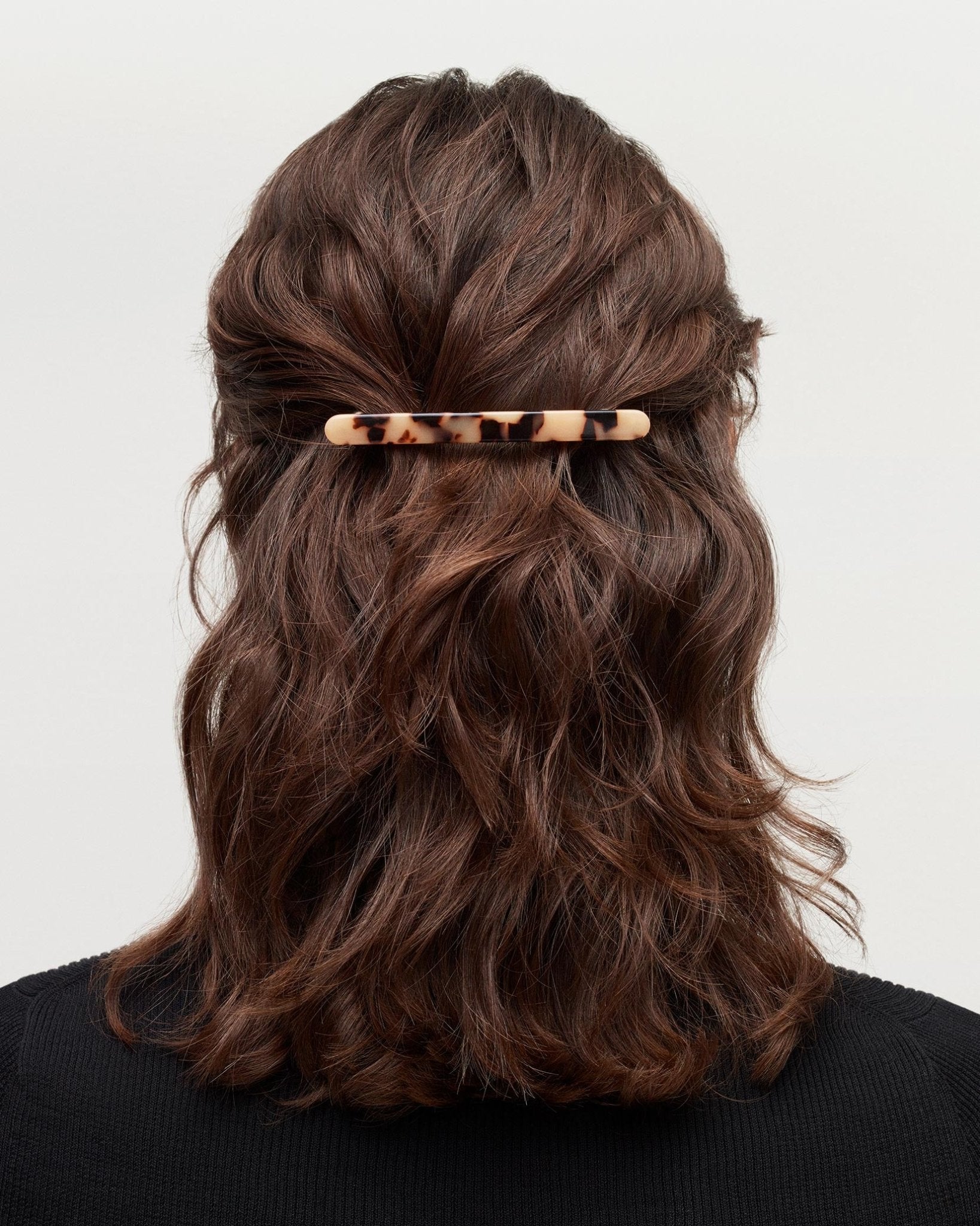 Slim Paris Barrette in Sand Shell - Image 3