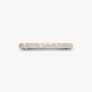 Slim Paris Barrette in White Shell