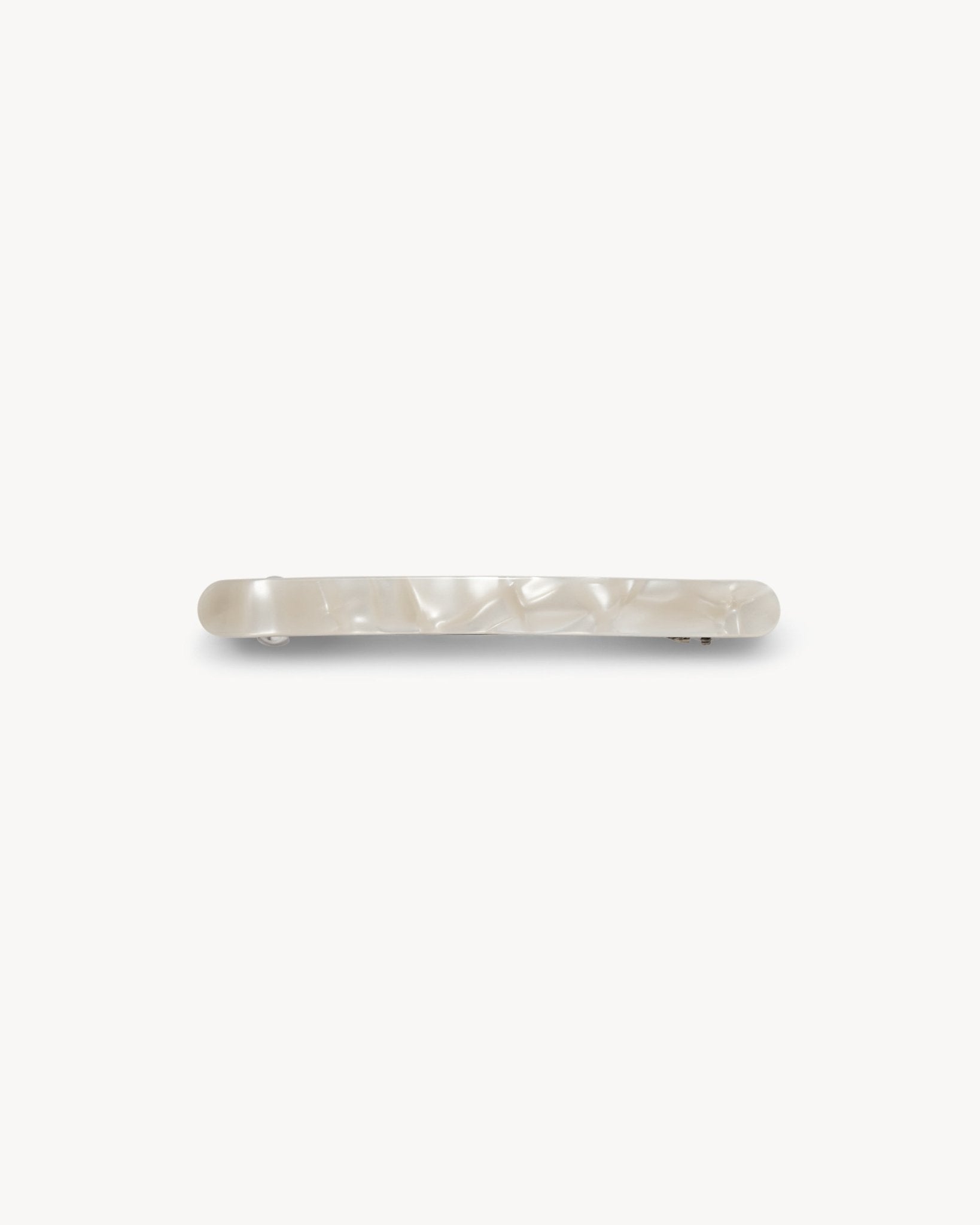 Slim Paris Barrette in White Shell
