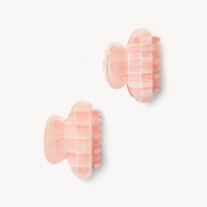 Twin Heirloom Claws in Apricot Shell Checker