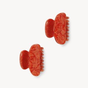 Twin Heirloom Claws in Poppy