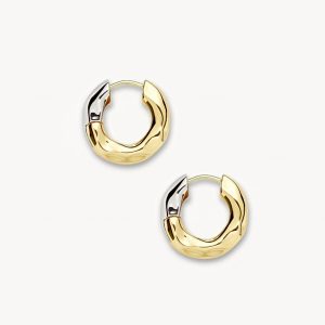 Wavy Chunky Hoops in 3/4 Gold