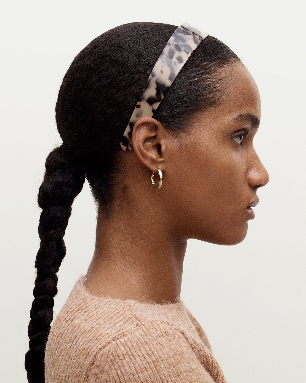 Wide Headband in Classic Tortoise - Image 3